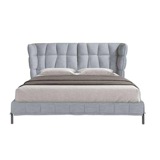 Cama em tecido cinzento-azulado claro modelo 7211 Angel Cerdá