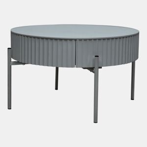 Mesa de centro Rill redonda com gaveta 36 x Ø60 cm Cinzento en.casa