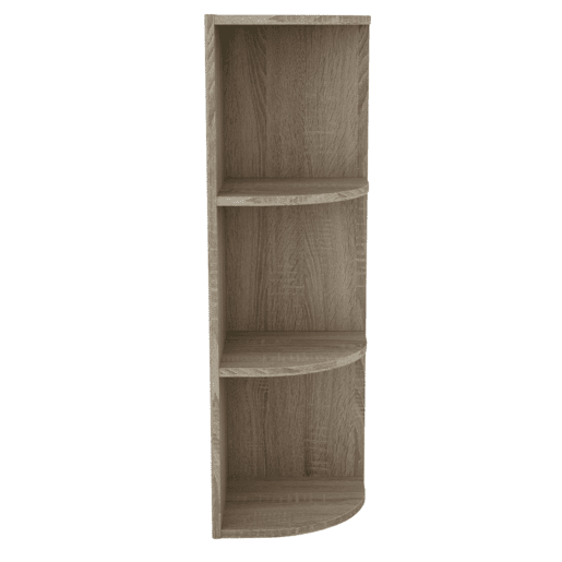 Estante de canto de 3 níveis, estante baixa para sala de estar, armazenamento para sala de jantar Plea Sonoma Oak 29x92x29 cm Estante de canto de 3 níveis, estante baixa para sala de estar, armazenamento para sala de jantar Plea Sonoma Oak 29x92x29 cm