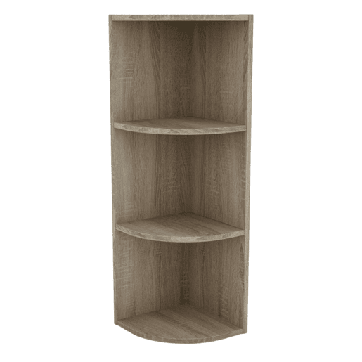 Estante de canto de 3 níveis, estante baixa para sala de estar, armazenamento para sala de jantar Plea Sonoma Oak 29x92x29 cm Estante de canto de 3 níveis, estante baixa para sala de estar, armazenamento para sala de jantar Plea Sonoma Oak 29x92x29 cm