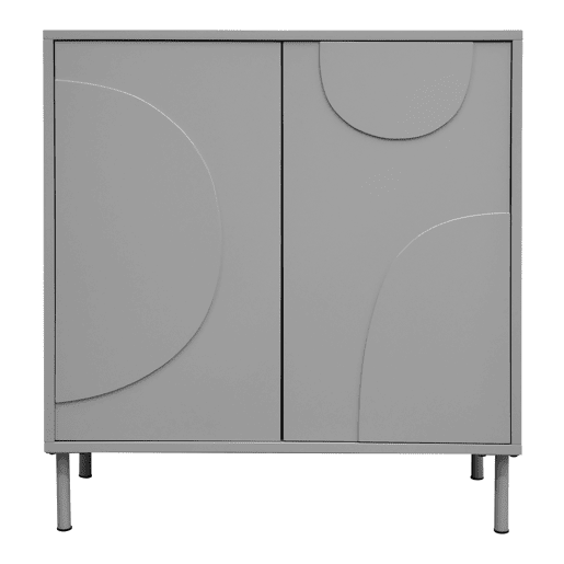 Aparador Holea com 2 portas MDF 75x70x34cm - Cinzento en.casa