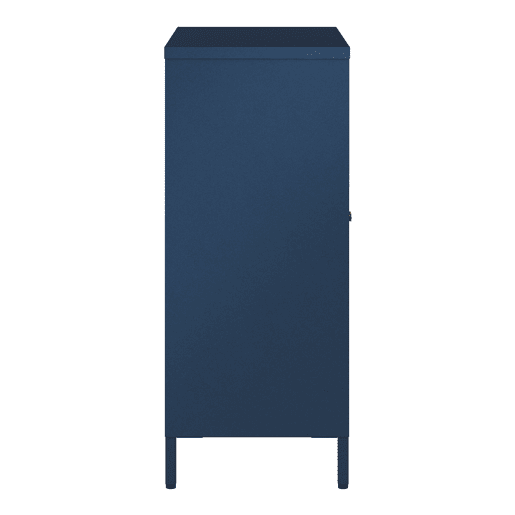 Aparador Säkylä 84x64x35cm 2 portas de vidro azul marinho en.casa