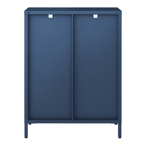 Aparador Säkylä 84x64x35cm 2 portas de vidro azul marinho en.casa