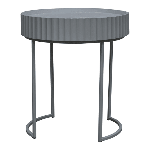Mesa de apoio Rill redonda 46xØ40 cm Cinzento en.casa