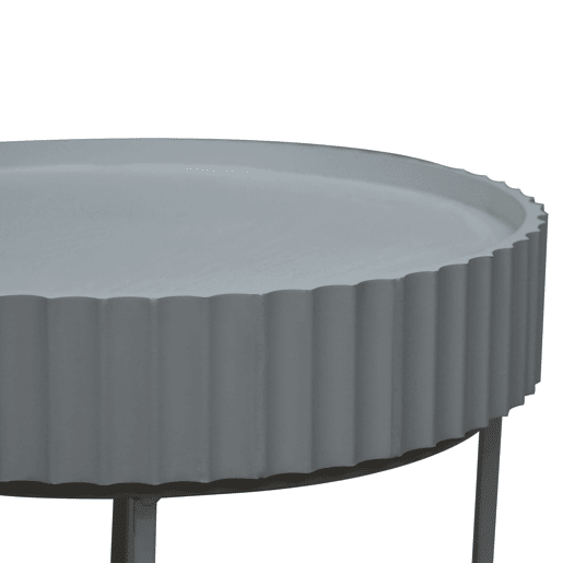 Mesa de apoio Rill redonda 46xØ40 cm Cinzento en.casa