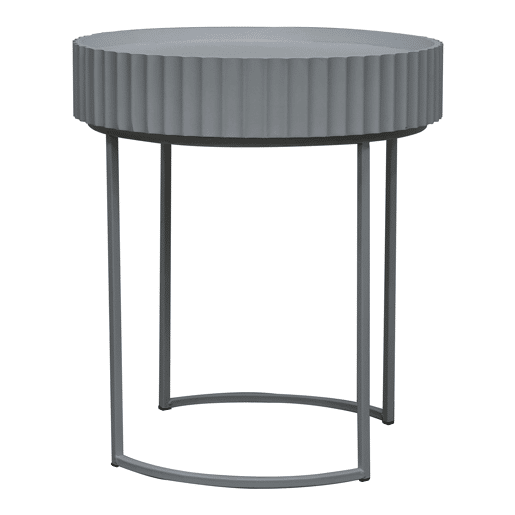 Mesa de apoio Rill redonda 46xØ40 cm Cinzento en.casa