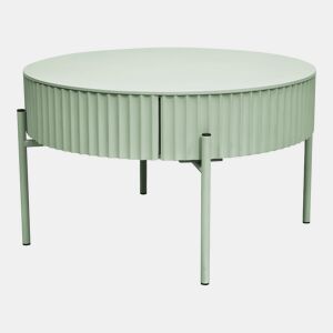 Mesa de centro Rill redonda com gaveta 36 x Ø60 cm Verde menta en.casa