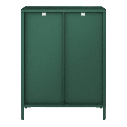 Aparador Säkylä 84x64x35cm 2 portas de vidro Verde en.casa