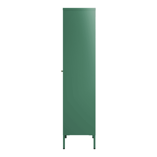 Vitrina Säkylä 1 porta aço 150x50x35 cm Verde abeto en.casa
