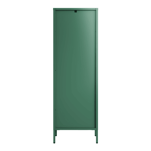 Vitrina Säkylä 1 porta aço 150x50x35 cm Verde abeto en.casa