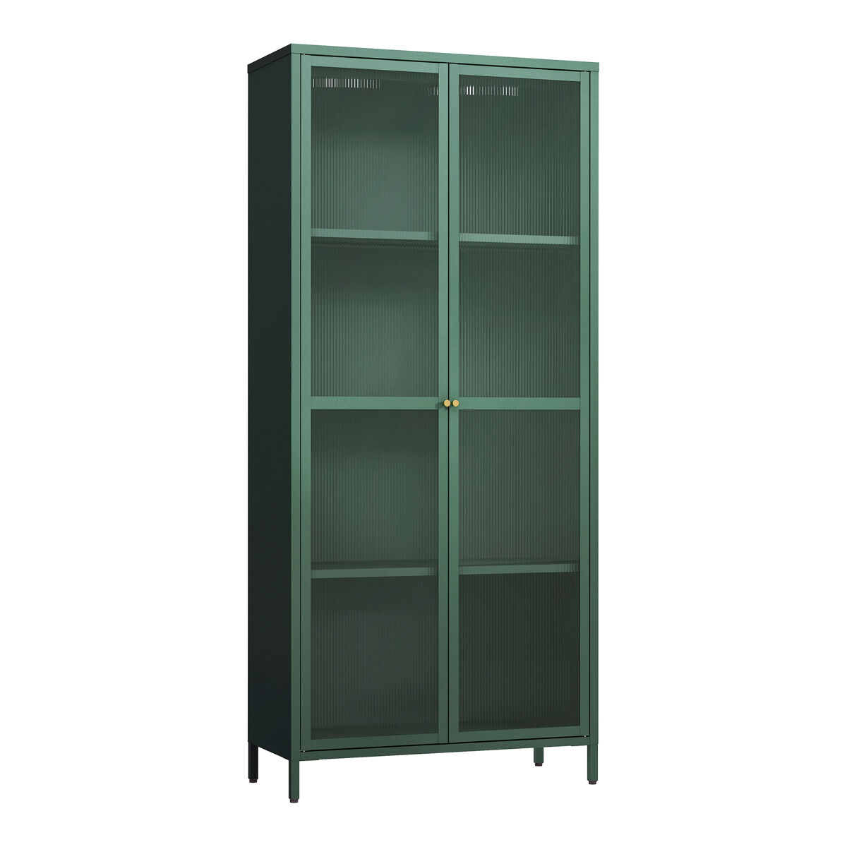 Vitrina säkylä con puertas de cristal 3 estantes 180x80x35 cm verde abeto [en.casa]