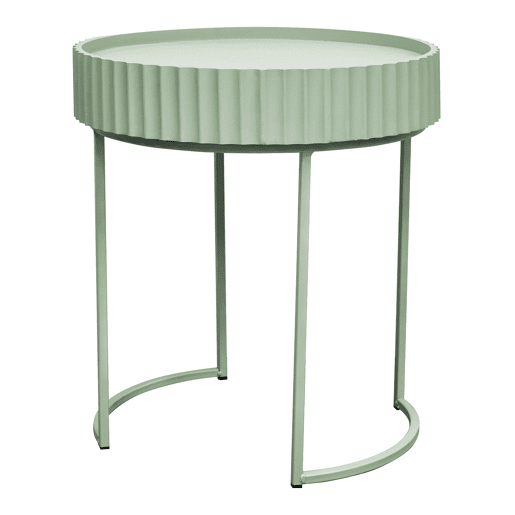 Mesa de apoio Rill redonda 46xØ40 cm Verde menta en.casa