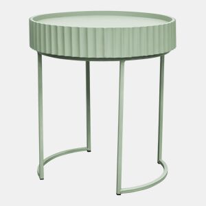 Mesa de apoio Rill redonda 46xØ40 cm Verde menta en.casa