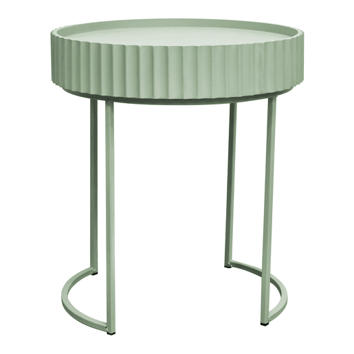 Mesa de apoio Rill redonda 46xØ40 cm Verde menta en.casa