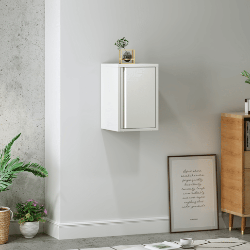 Armário de parede Burlöv 50x33x35 cm aço Branco en.casa