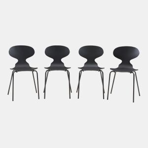 Conjunto de 4 cadeiras de jantar Kil 80x47x48cm Preto en.casa