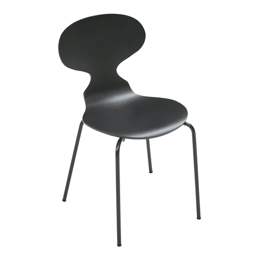 Conjunto de 4 cadeiras de jantar Kil 80x47x48cm Preto en.casa