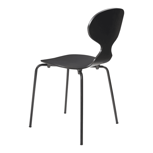 Conjunto de 4 cadeiras de jantar Kil 80x47x48cm Preto en.casa