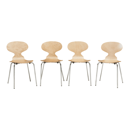 Conjunto de 4 cadeiras de jantar Kil 80x47x48cm MadeiraCromo en.casa