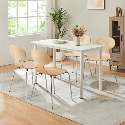 Conjunto de 4 cadeiras de jantar Kil 80x47x48cm MadeiraCromo en.casa