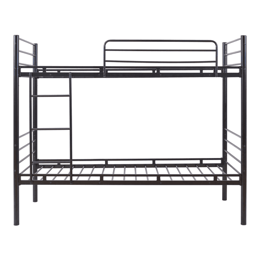 Beliche de metal Bevapis com 2 colchões 90x200 cm Preto en.casa