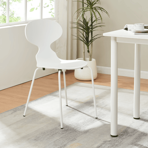 Conjunto de 4 cadeiras de jantar Kil 80x47x48cm Branco en.casa