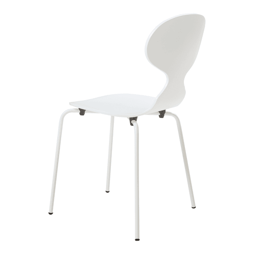 Conjunto de 4 cadeiras de jantar Kil 80x47x48cm Branco en.casa