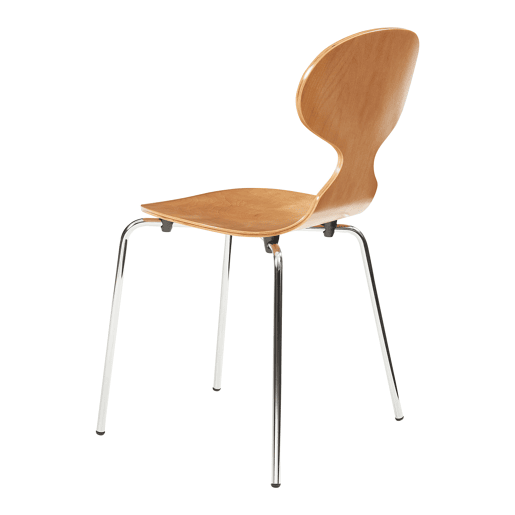 Conjunto de 4 cadeiras de jantar Kil 80x47x48cm NogueiraCromo en.casa