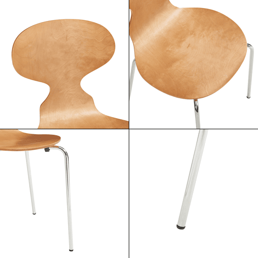 Conjunto de 4 cadeiras de jantar Kil 80x47x48cm NogueiraCromo en.casa