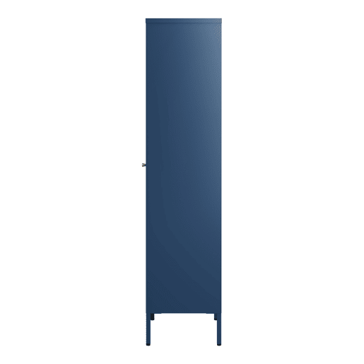Vitrina Säkylä 1 porta aço 150x50x35 cm Azul en.casa