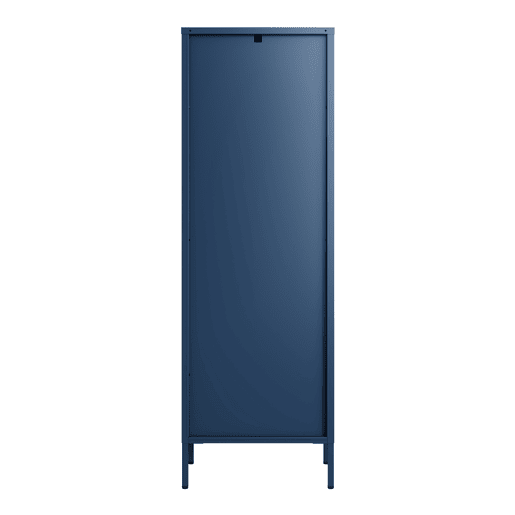 Vitrina Säkylä 1 porta aço 150x50x35 cm Azul en.casa