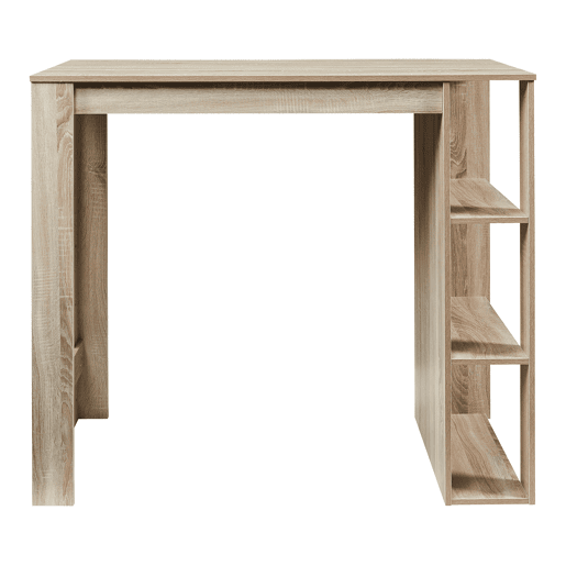 Mesa de bar Danderyd com 3 prateleiras 120x60x106 cm Aspeto carvalho en.casa