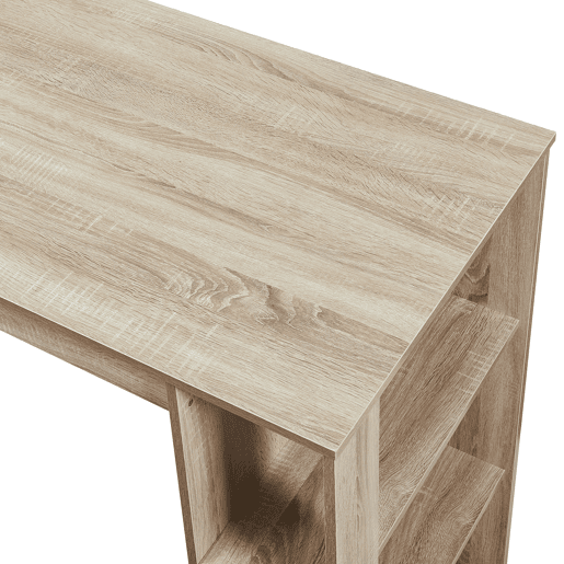 Mesa de bar Danderyd com 3 prateleiras 120x60x106 cm Aspeto carvalho en.casa