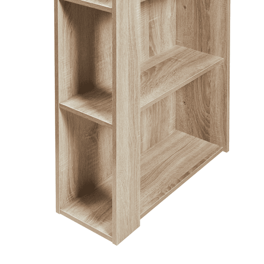 Mesa de bar Danderyd com 3 prateleiras 120x60x106 cm Aspeto carvalho en.casa