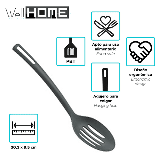 Colher de cozinha com fenda Well Home