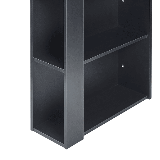 Mesa de bar Danderyd com 3 prateleiras 120x60x106 cm Preto  Nogueira en.casa