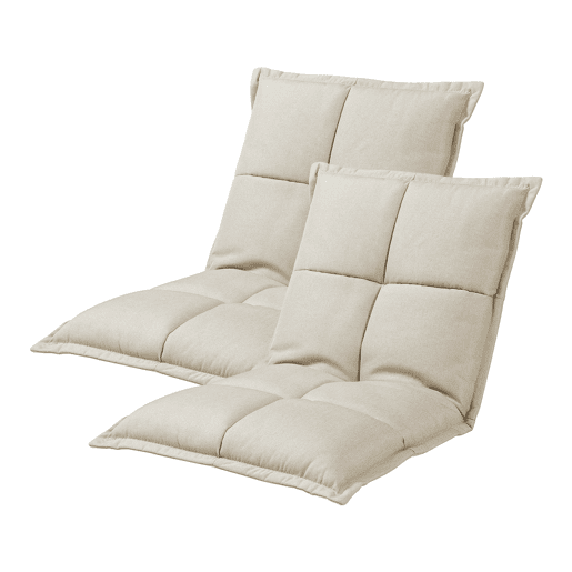 Cadeira de chão Deinze com estrutura metálica Regulável 52 x 50 cm - Bege en.casa