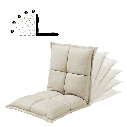 Cadeira de chão Deinze com estrutura metálica Regulável 52 x 50 cm - Bege en.casa