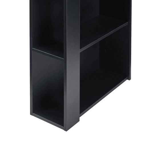 Mesa de bar Danderyd com 3 prateleiras 120x60x106 cm Preto  Carvalho en.casa
