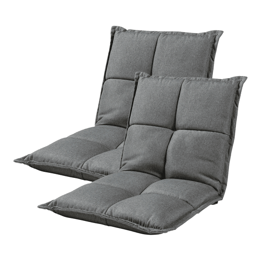 Cadeira de chão Deinze com estrutura metálica Regulável 52 x 50 cm - Cinzento escuro en.casa