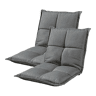 Cadeira de chão Deinze com estrutura metálica Regulável 52 x 50 cm - Cinzento escuro en.casa