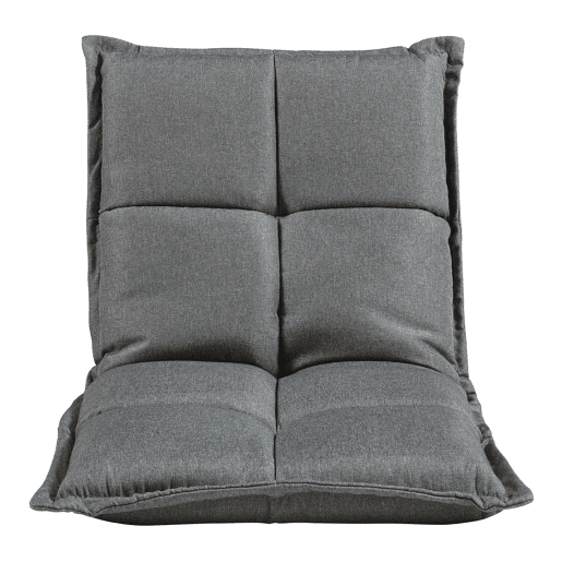 Cadeira de chão Deinze com estrutura metálica Regulável 52 x 50 cm - Cinzento escuro en.casa