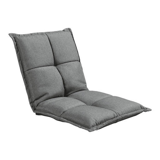 Cadeira de chão Deinze com estrutura metálica Regulável 52 x 50 cm - Cinzento escuro en.casa