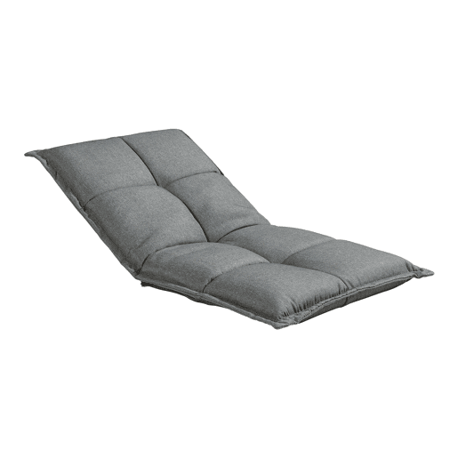 Cadeira de chão Deinze com estrutura metálica Regulável 52 x 50 cm - Cinzento escuro en.casa