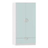 Armário de criança Sandnes com gaveta 123x60x40 cm Verde en.casa