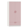 Armário de criança Sandnes com gaveta 123x60x40 cm Rosa en.casa