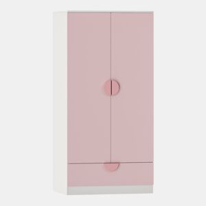 Armário de criança Sandnes com gaveta 123x60x40 cm Rosa en.casa