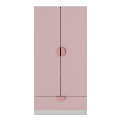 Armário de criança Sandnes com gaveta 123x60x40 cm Rosa en.casa