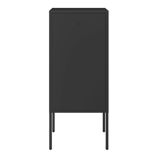 Conjunto de 2 mesas de cabeceira Hausjärvi 82x35x35cm Puxador porta direito e esquerdo preto en.casa
