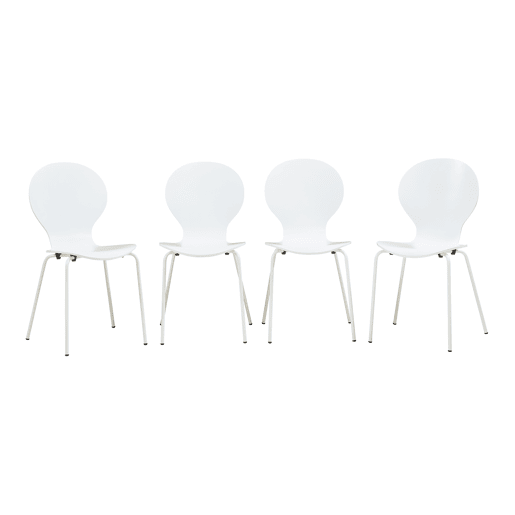 Conjunto de 4 cadeiras de jantar Etne - Branco en.casa